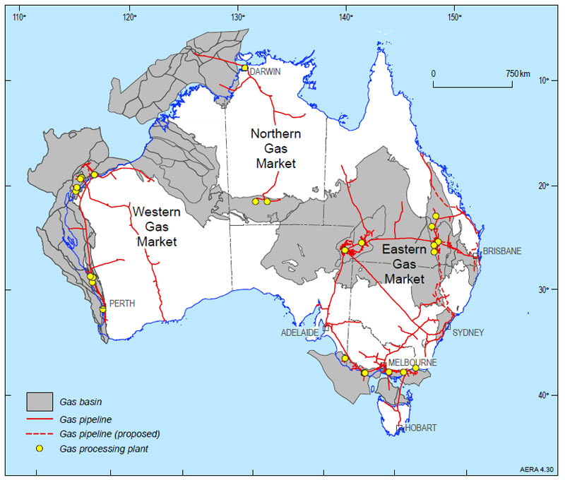 Image result for australia gas network map