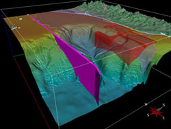 Gippsland 3D model with the PSLA boundary prominent<