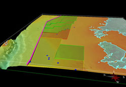 Money Shoal 3D model displaying the Calder Graben