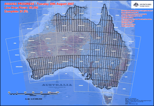 Figure 2: A map showing the updated progress of the magnetics and radiometrics survey as of 28 August 2007.