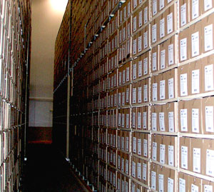 Fig 2. Some of the field tapes stored at Geoscience Australia’s national repository of seismic data. 
