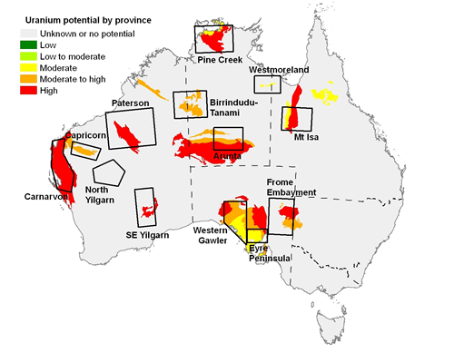 Regions under consideration for airborne electromagnetic data acquisition during the OESP. Possible surveys are shown as areas outlined by thin lines within heavier rectangles.