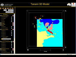 Model interface, showing the 3D model and deposit locations (GA10540)