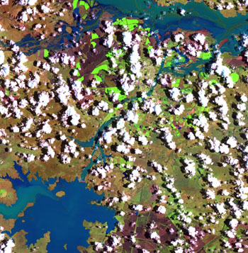 Landsat 5 image showing Victorian flood