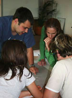 National Youth Science Forum students participating in hands-on activities provided by the Geoscience Australia Education Centre