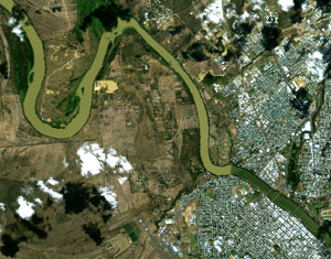 Image of Rockhamton before floods (Click to enlarge image)