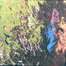 Landsat image of the Snowy Mountains. Click to go to Landforms from Space page
