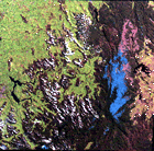 Landsat image of the Snowy Mountains.