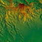 Digital Elevation Model Version 3 map of Australia. (copyright Geoscience Australia)