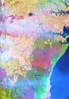SPOT satellite image 27 December 2001 Effects of bushfires New South Wales