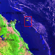 Landsat 7 satellite image, 4 November 2000 Location of stranded vessel on the Great Barrier Reef 
