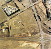 Aerial photo of building site. &copy; Geoscience Australia.
