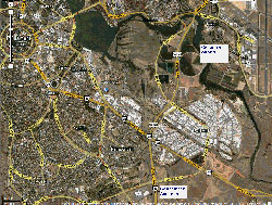 Google map showing location of Geoscience Australia