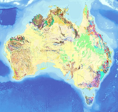 Image map of Australia; click a state to download the associated product