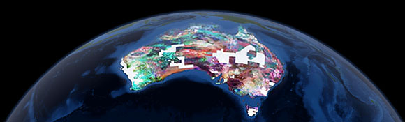 Low shot of Australia - Radiometric maps of Australia