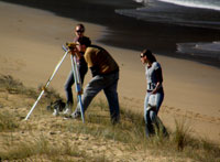 Geoscience Australia graduates undertaking fieldwork at Twofold Bay (&copy; Geoscience Australia)