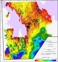Depth to Basement map of Northwest Queensland