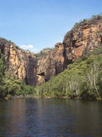 Jim Jim Falls during the dry season. &copy; Scott Laidlaw and the Department of the Environment, Water, Heritage and the Arts.