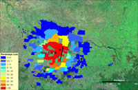 Figure 3: Mw 6.8 Atkinson and Boore Model