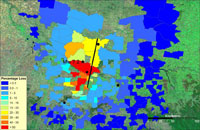 Figure 4: Mw 7.2 Atkinson and Boore Model