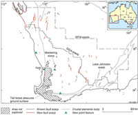 Figure 3: Map of fault scarp, southwest of Western Australia