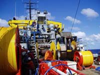 Seismic, magnetometer and coring systems ready for deployment &copy; Geoscience Australia.