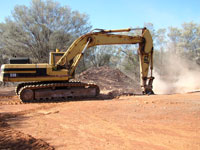 Preparing the vault hole Cobar, NSW
