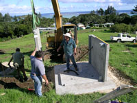 Constructing the hut Lord Howe Island