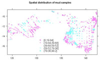 Map 1: Distribution of mud samples in northern Australian Economic Exclusion Zone (EEZ) area. &copy; Geoscience Australia