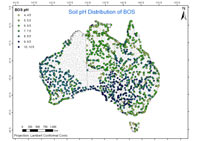 Preliminary soil pH map of Australia (BOS samples).