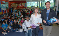 Certificate handed to a student and teacher to commemorate the 50 000th visitor. &copy; Geoscience Australia