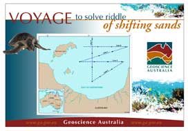 Course of the expedition to solve the riddle of the shifting sands