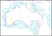 Australian geological provinces coloured by type