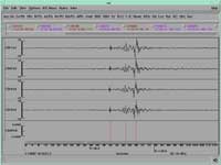 Infrasonic recording of a large (9000 kg) mining explosion (courtesy of CMR Infrasound Waveform Library)