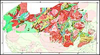 Solid geology map of the Pilbara granite-greenstone terrane