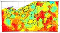 Estimate of granitoid depths for the Pilbara