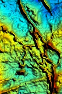 Section of gravity data from Southern Cross, Western Australia