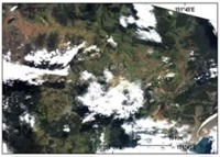 Optical imagery showing the extent of flooding taken on 10 June 2007, by ANVIR-2.