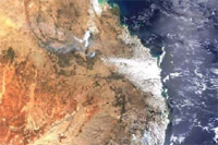 MODIS satellite image, 22 October 2002 Before the dust storm