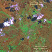 Landsat 7 satellite image, 17 September 1999. Los Palos, East Timor.
