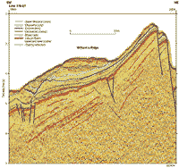 Seismic cross-section of William's Ridge