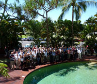 Fig 1.  Delegates to the SEISMIX 2010 Conference which was held in Cairns between 29 August and 3 September 2010.