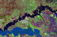 Satellite image of Chinchilla floods - December 2010