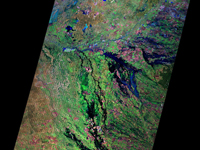 Landsat 7 pass over the Macquarie, Castlereagh, and Namoi Rivers in northern NSW, Australia