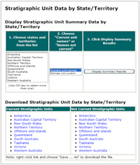 Fig 1. Users can now download geological units for a whole state or territory.
