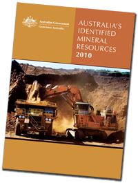 Image: Cover of Australia's Identified Mineral Resources 2010.