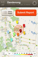 Screen shot of Quake Felt App.