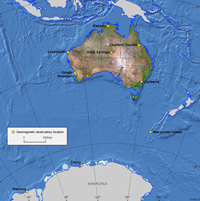 Fig 1. The new Gingin observatory is part of Geoscience Australia's network of 10 observatories on the Australian mainland and external territories.