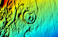 Fig 1. Magnetic image of the area around Wolfe Creek Crator, Western Australia.