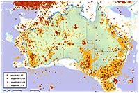 All Australian earthquakes located up to 2011